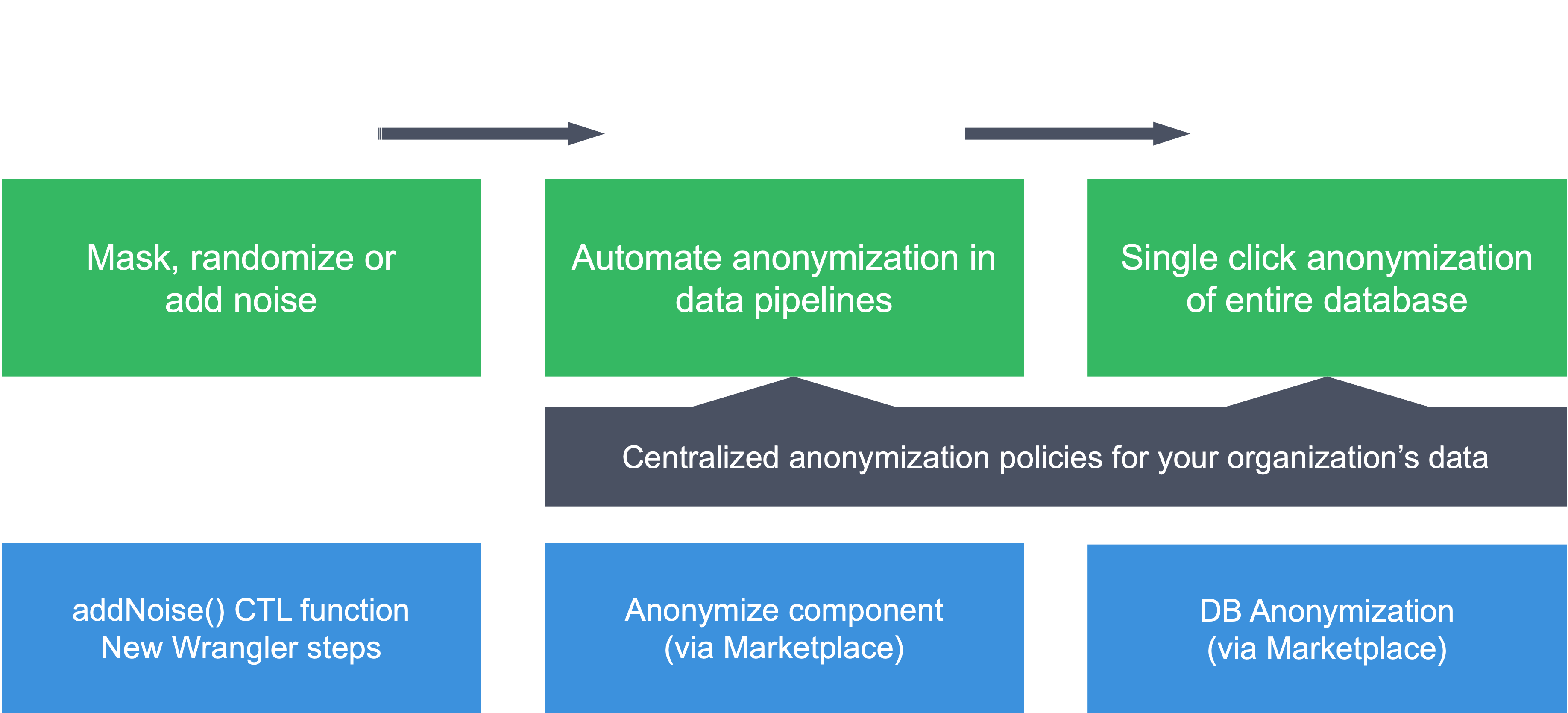 Anonymize your data at any level - column, record or database